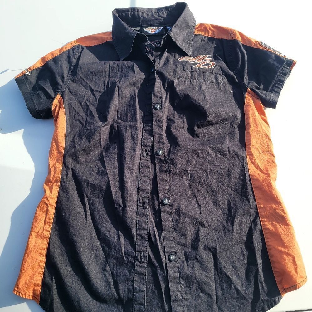 Harley Davidson button down collar shirt